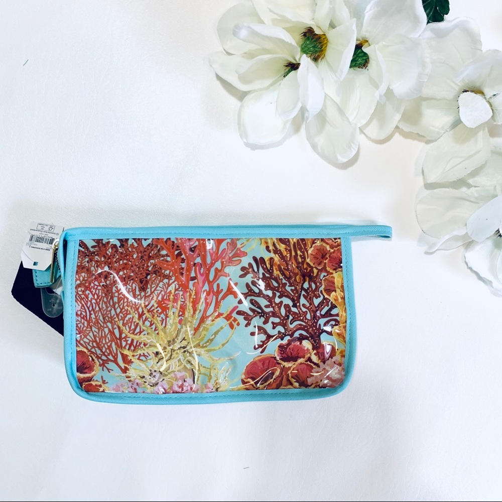 NEW TIME and TRU Makeup Bag seashore print